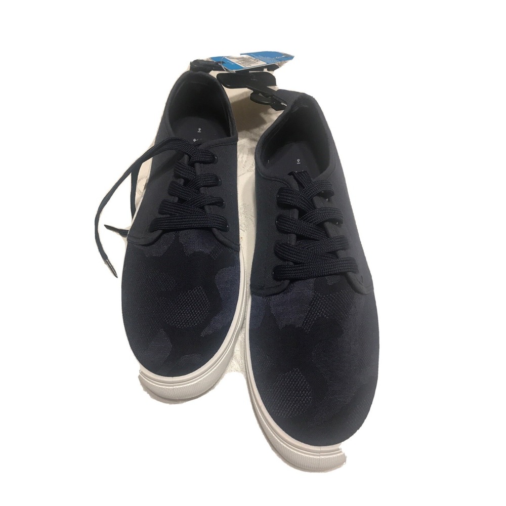 Xersion Mens Casual Sneakers Navy Blue Camo Knit Low Top Lace Up Shoes Size 9‎